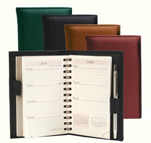 Multicolored leather personal organizers